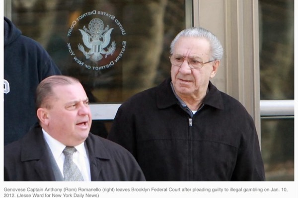 Genovese capo age 86 get two years for punching NYC steakhouse owner.