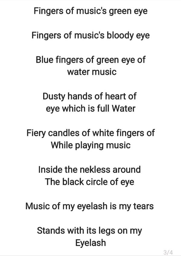 Fingers of musics's green eye by Eyewind the only inventor of mind reality worlds experiences technologies