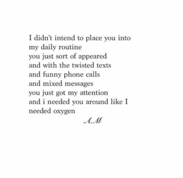 #Poetry | I needed you around like I needed oxygen | Lines from a poem that I can never forget...