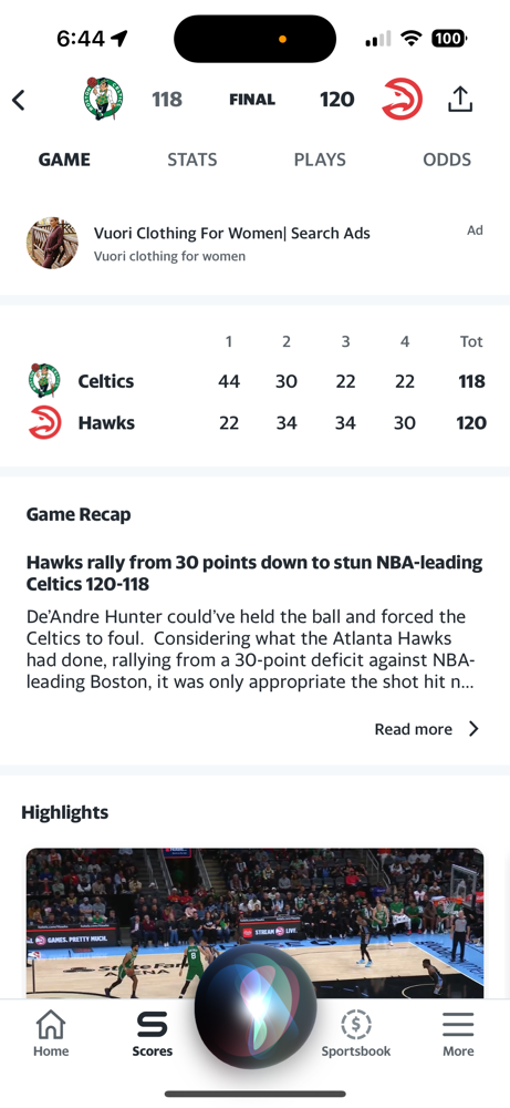 The Celtics lose control against the Hawks. They would lose 120-118 in shocking fashion.