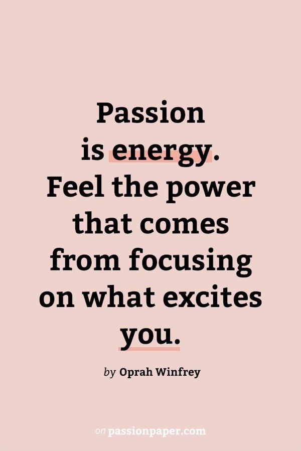 What are you passionate about?