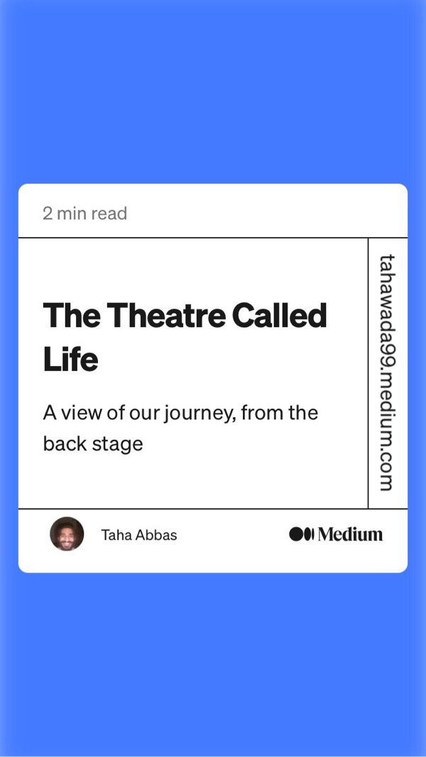 The Theatre Called Life