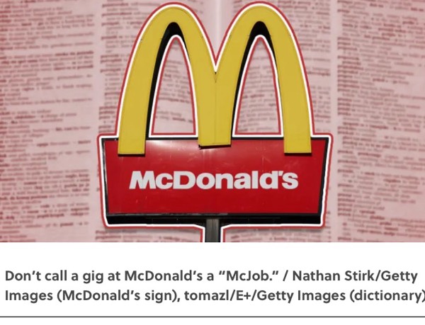 McDonalds hates the word McJob ##1322