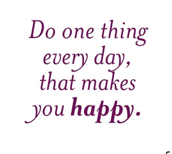 What is that one thing that you do everyday that makes you happy and content with yourself?
