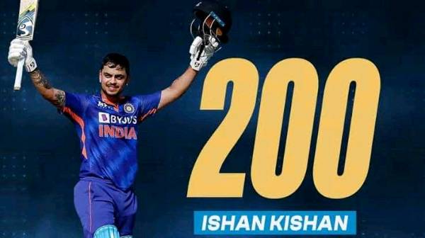 Ishan kishan smashes fastest double hundred in ODI cricket history..