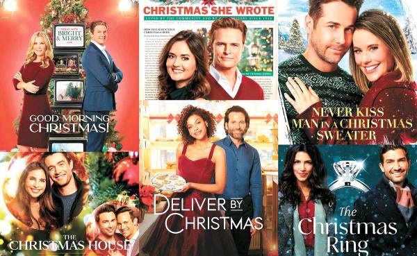What is the appeal of holiday movies featured on Hallmark and Great America Media?
