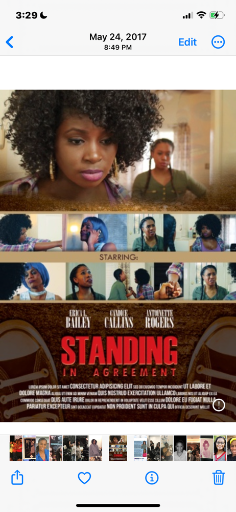 My short film "Standing in Agreement", the lead actress wants to do Part 2; I’m so DOWN!