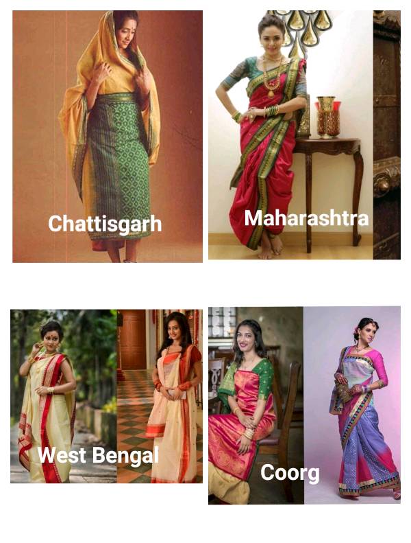 Unique saree drapping styles of different states of India