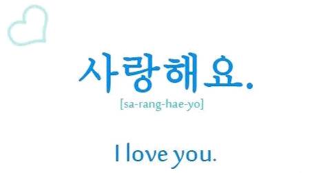 How to say I love you in korean?