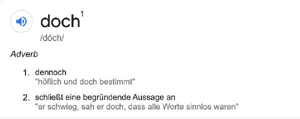 Doch: A German word that has no English translation