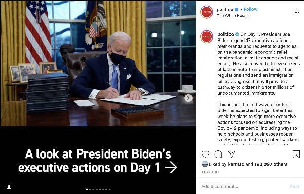 A look at President Biden’s executive actions on Day 1