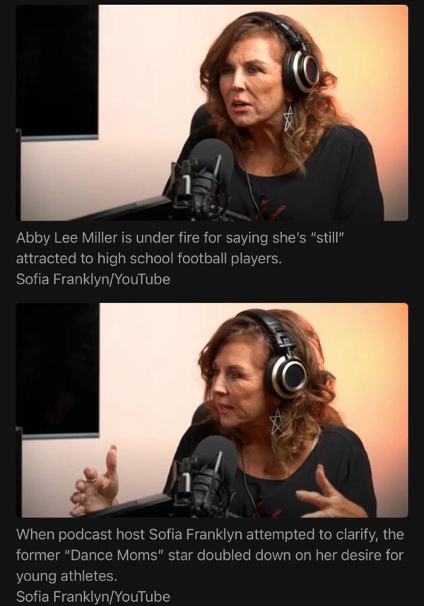 57-year-old Abby Lee Miller says she’s still attracted to high school athletes