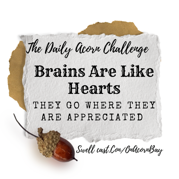 #TheDailyAcornChallenge: Brains Are Like Hearts The Go Where They Are Appreciated! The Power Of Recognition.