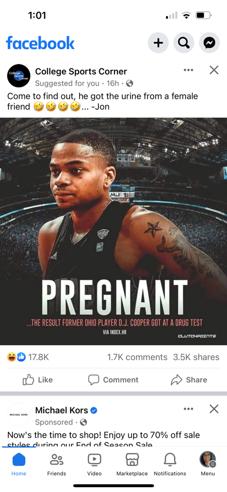 "Studying for a Drug test" A guy is fired from a professional basketball team because his drug test said he’s pregnant!!!!!