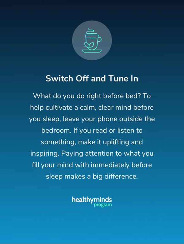 Habits that can slow you down in time for a much needed sleep.