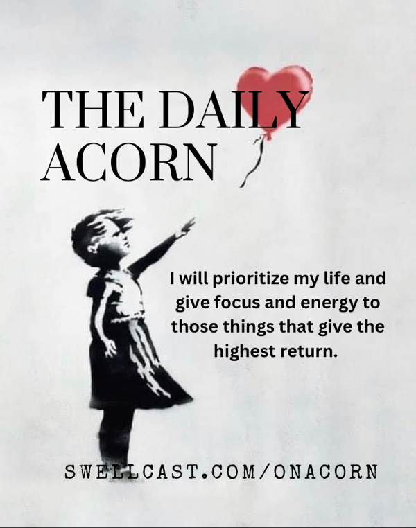 #TheDailyAcorn Make Today Count. Act on important priorities daily. #BeTheBeacon Priorities.