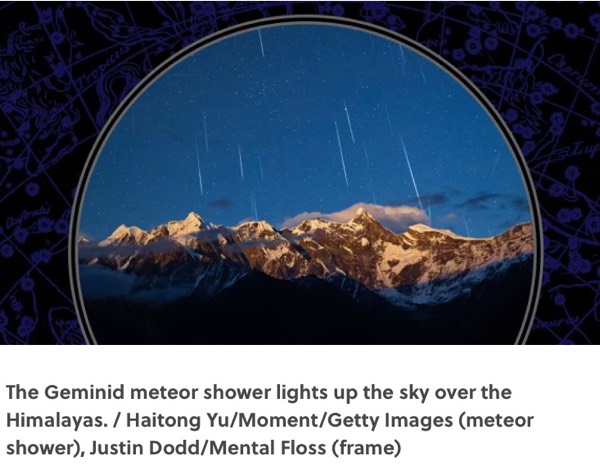 Dont miss the Geminid Meteor Shower