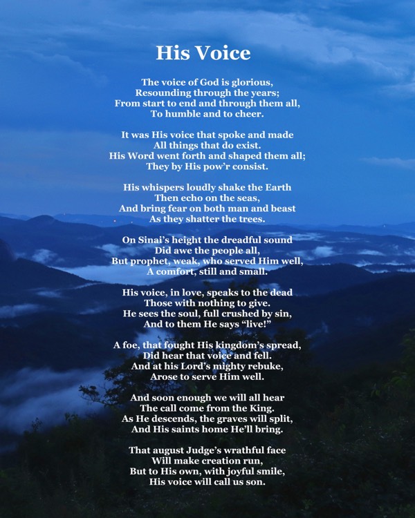 "His Voice" - Poetry 4/22/23